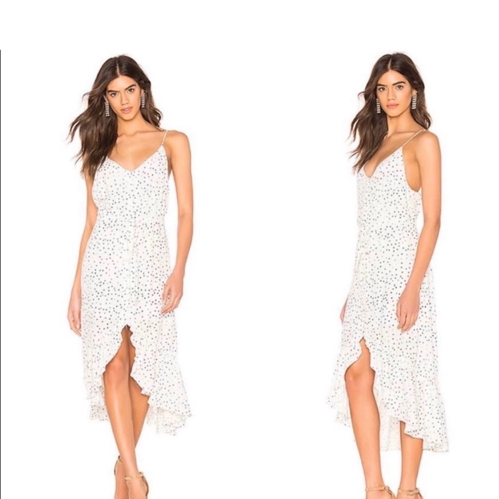 Rails Frida White High Low Dress with Dots